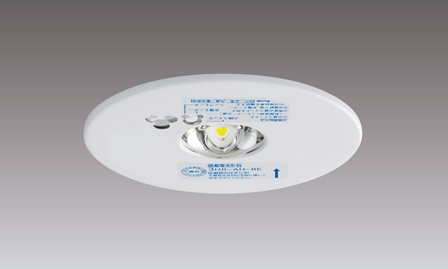 LEDEM09221M+LEDEMX20025 LED非常灯+リニューアルプレートセット 埋込穴φ200用 9形 低天井用埋込専用形-3mφ100 ホワイト