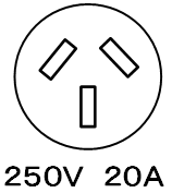 ブレーカ　三相200V　一般　250V20A