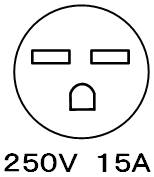 ブレーカ　単相200V　接地極付　250V15A