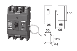 盤用ブレーカ　漏電ブレーカ単相３線専用 BKW-N型225AF