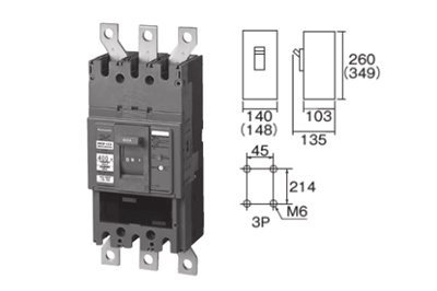 盤用ブレーカ 漏電ブレーカ BKW型 400F