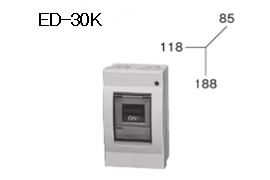 ケースブレーカ 漏電保護用 ED-30K 30AF プラスティック