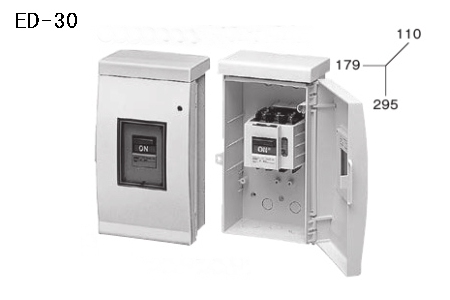 ケースブレーカ 屋外用 漏電保護用 ED-30 30AF プラスティック