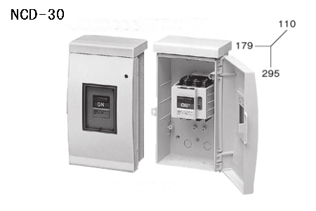 ケースブレーカ 屋外用 配線保護用 NCD-30 30AF プラスティック