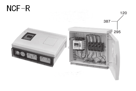 ケースブレーカ 屋外用 NCF-R 分岐ブレーカ＋コンセント付 プラスティックケース