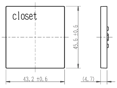 AWN-D-C01-CG 操作板 ダブル 表示灯なし（3路・4路用） ネーム：closetクローゼット・WIC・SIC・SCL コンテンポラリーグレー