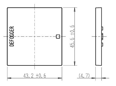 AWN-D1-D02-CG 操作板 ダブル 表示灯なし（片切用） ネーム：defoggerくもり止め・曇り止め コンテンポラリーグレー