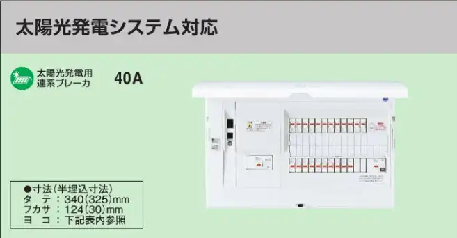 BHM84342F HEMS分電盤 マルチ通信型 太陽光発電システム対応 LSなし 主幹40A  分岐34+2