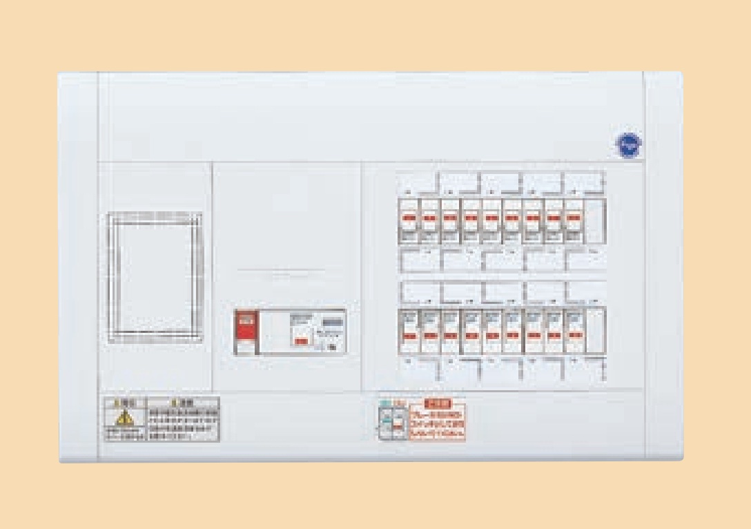 BQW351621 フタ無し分電盤 リミッタースペースあり 主幹ELB50A 回路数16 + 2 1次送り(100V)回路付住宅分電盤