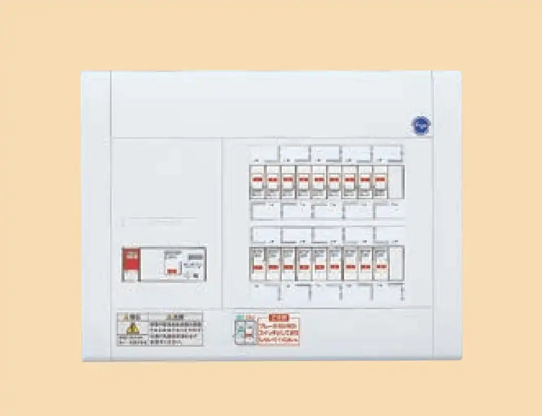 BQW851421 フタ無し分電盤 リミッタースペースなし 主幹ELB50A 回路数14 + 2 1次送り(100V)回路付住宅分電盤