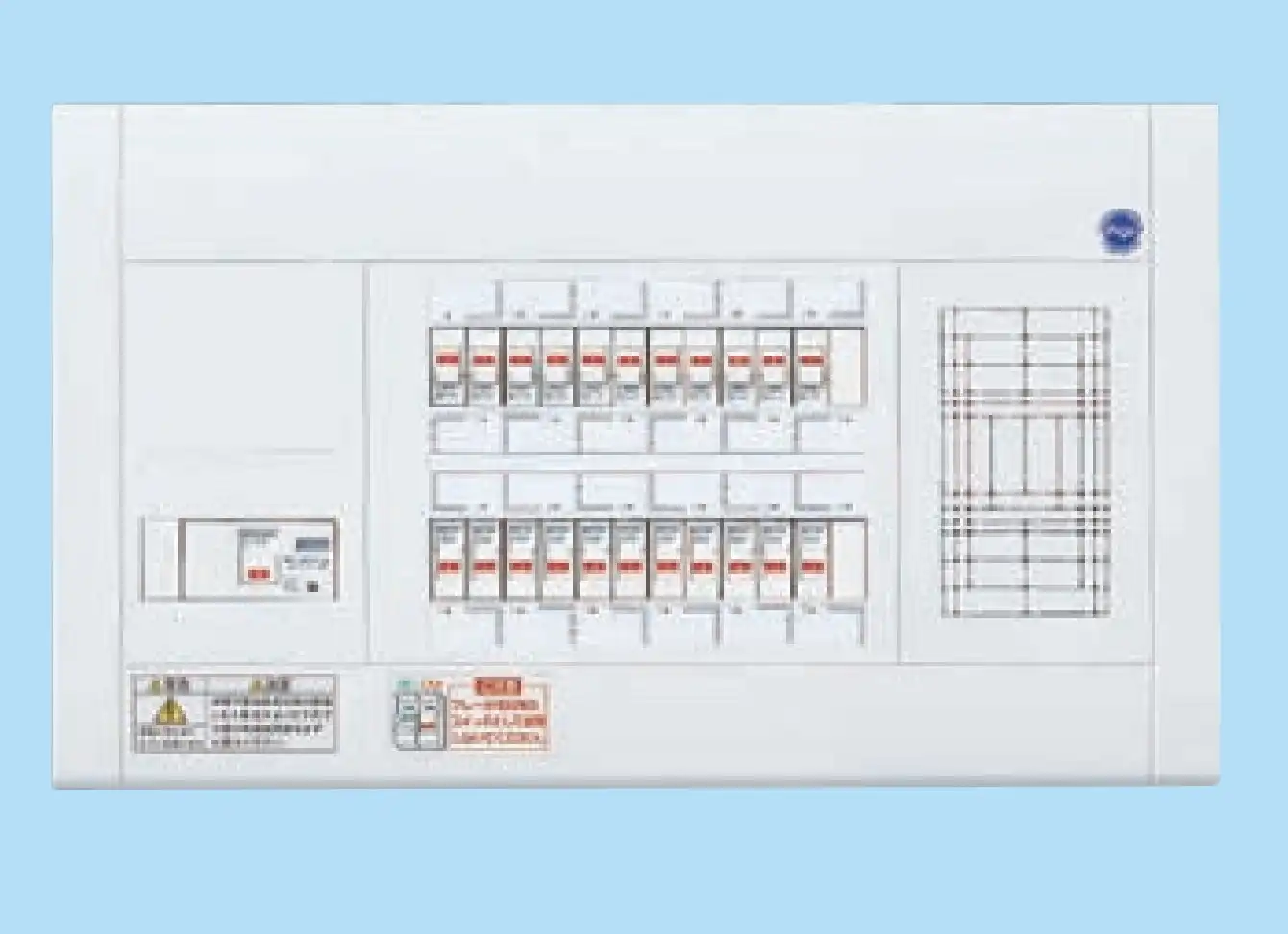 BQWF810182 フタ無し分電盤 リミッタースペースなし 主幹ELB100A 回路数18 + 2フリースペース付