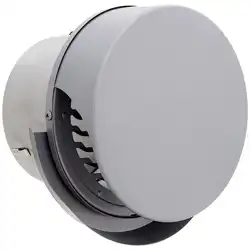 BSG100SBRDSQ SUS製 外風対策グリル 100φ 丸型フラットカバー付横ガラリFD付 120℃型式