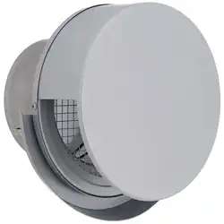 BSW100SCR10MDSP SUS製 外風対策グリル 100φ 丸型フラットカバー付FD付 72℃型式 10メッシュ