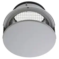 BSW100SCT5M SUS製 ドラフト・ドレン対策グリル 100φ 丸型フラットカバー付 5メッシュ