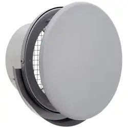 BSW125ABR3M SUS製 外風対策グリル 125φ 丸型フラット板付 3メッシュ
