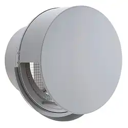 BSW250SCR5MDSP SUS製 外風対策グリル 250φ 丸型フラットカバー付FD付 72℃型式 5メッシュ