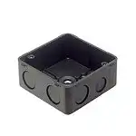 DM4736K 中型四角アウトレットボックス(ブラック)(３分スタット付)(中薄型)(36)