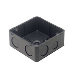 DM4744DK 中型四角アウトレットボックス(ブラック)(スタットなし)(中浅型)(44)