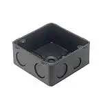 DM4744DK 中型四角アウトレットボックス(ブラック)(スタットなし)(中浅型)(44)