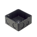 DM4744K 中型四角アウトレットボックス(ブラック)(３分スタット付)(中浅型)(44)