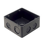 DM4844DK 大型四角アウトレットボックス(ブラック)(スタットなし)(大浅型)(44)