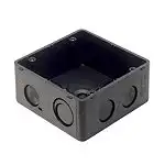 DM4844DK 大型四角アウトレットボックス(ブラック)(スタットなし)(大浅型)(44)