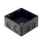 DM4844K 大型四角アウトレットボックス(ブラック)(３分スタット付)(大浅型)(44)