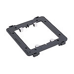 DM57122C 大型四角スイッチカバー(ワンタッチ式)(2コ用)(ブラック)(平)