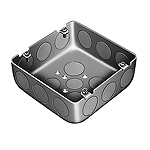 DS38546 大型四角アウトレットボックス深型(大深型C25三ツ穴)(鋼板製電気亜鉛めっき)