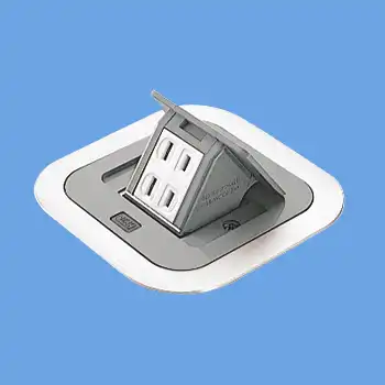 DU1300HT F型アップコン 電線管工事用 F型アップコン角型 グレー 2P15A 125V 2コ口