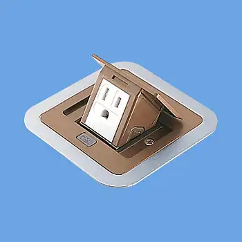 DU1302DK 住宅用F型アップコン角型 1コ口アース付 オーク 2P 15A 125V