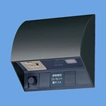 EE4553B スマート[電子]EEスイッチ付フル接地防水コンセント(タイマ連動コンセント3A)(抜け止め式・アースターミナル付)(露出・埋込両用)(ブラック)