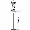 FP01575C 誘導灯吊具C級・B級(一般型)丸タイプ・長さ750mmタイプ