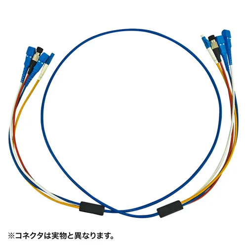 ロバスト光ファイバケーブル（シングル9.2μm、FC×4-FC×4、50m） HKB-FCFCRB1-50