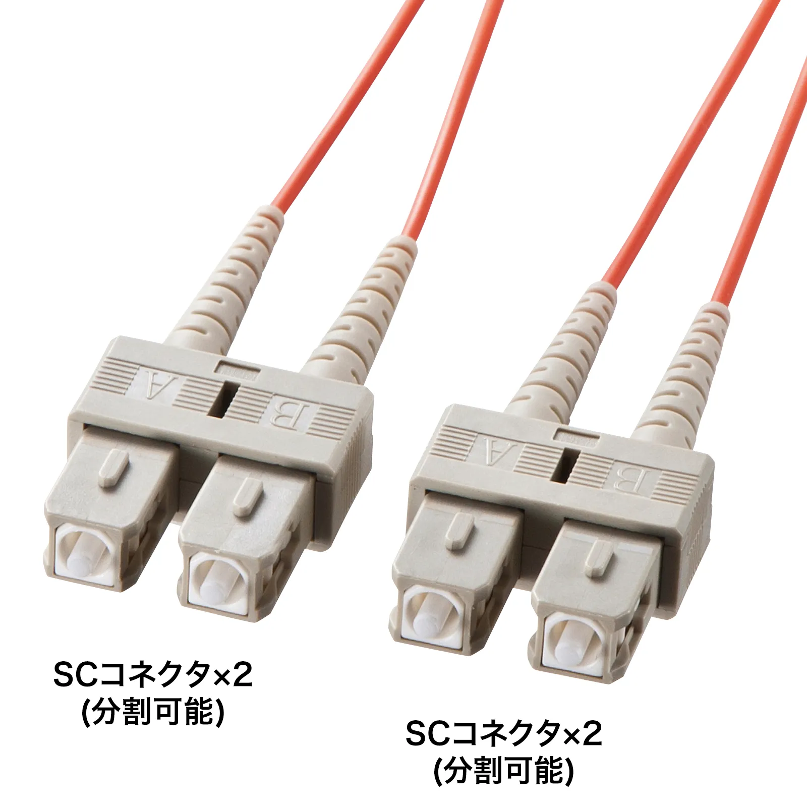 メガネ型光ファイバケーブル（マルチ50μm、SC×2-SC×2、5m） HKB-SCSC5-05N