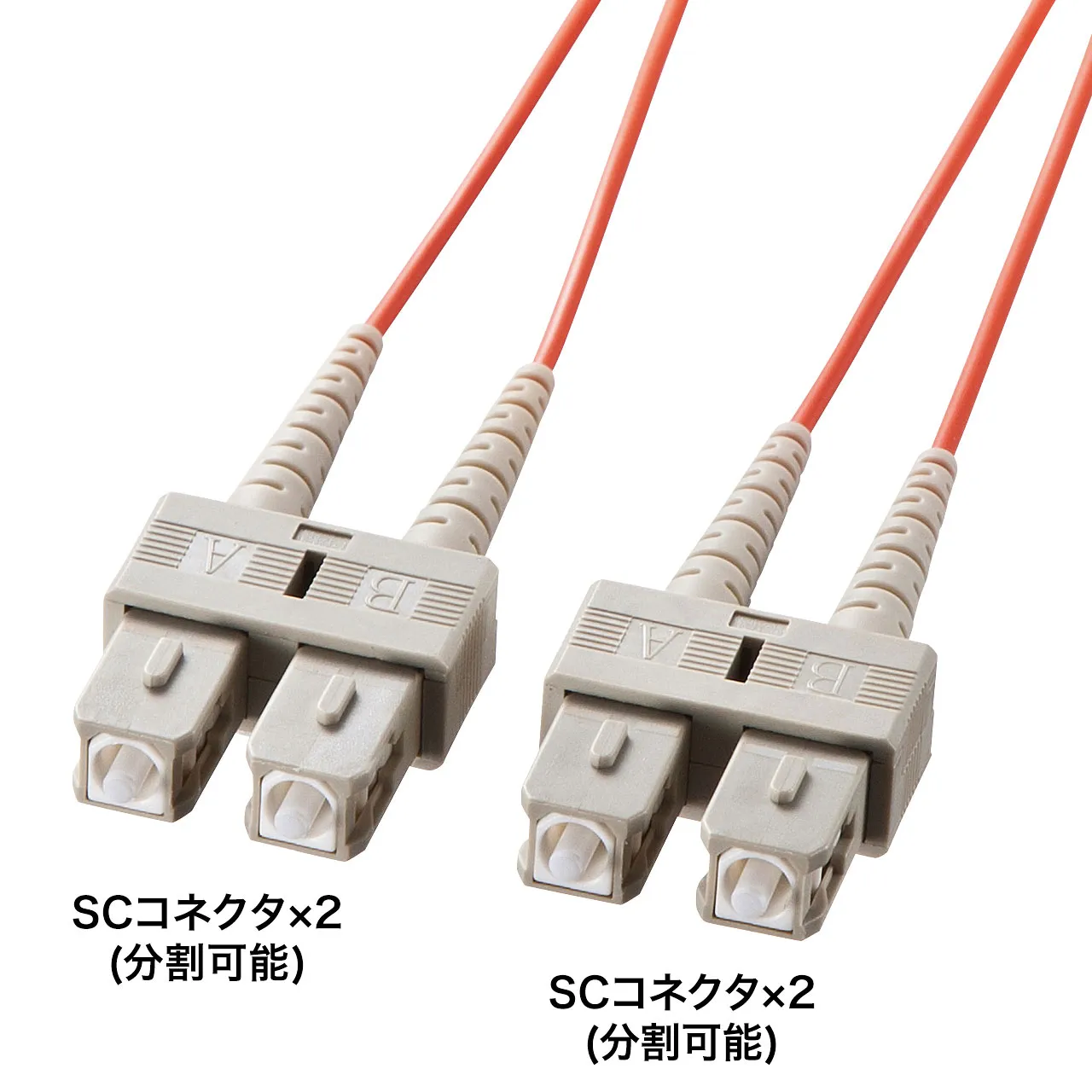 メガネ型光ファイバケーブル（マルチ62.5μm、SC×2-SC×2、3m） HKB-SCSC6-03L