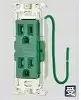 JME-BN-55GH-AM 医用 埋込接地ダブルコンセント 緑色