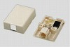 MMJ-2SC-N 露出型 モジュラージャック コンデンサー内蔵型 6極2心用（グレー）