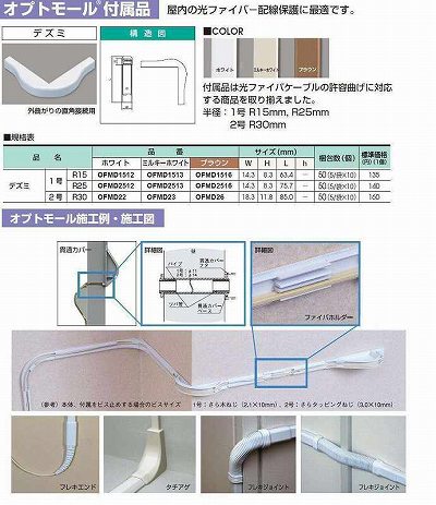 OFMD23 オプトモール付属品-デズミ(2号・R30・ミルキーホワイト)