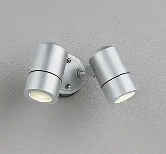 OG254583+No278CW×2 屋外用スポットライト 別売ランプ込（E11） JDR50W相当×2灯 調光・温白色 ビーム角ワイド41度 色：マットシルバー