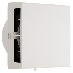 PRF100BWF 樹脂製レジスター 角型 100φ フラットカバー メッシュフィルター(防虫・粗塵対策)付