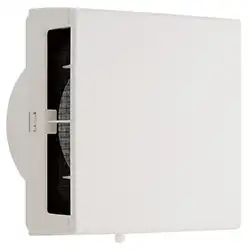 PRF100BWF 樹脂製レジスター 角型 100φ フラットカバー メッシュフィルター(防虫・粗塵対策)付