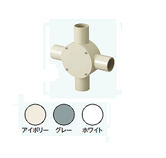 R284JHW 露出用丸形ボックス［ねじ式］(4方出28)(アイボリー)