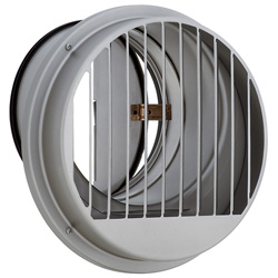 SCG100YL3MDSPBL SUS製グリル BL製品 100φ 厚型縦ガラリ左吹きFD付 72℃型式 3メッシュ