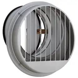 SCG100YL3MDSPBL SUS製グリル BL製品 100φ 厚型縦ガラリ左吹きFD付 72℃型式 3メッシュ