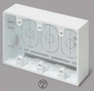 SFBF31 ニュー・エフモール付属品-露出ボックス(3個用・深型・グレー)