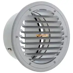 SG125CB5MDSQ SUS製グリル 薄型 125φ 横ガラリFD付 120℃型式 5メッシュ