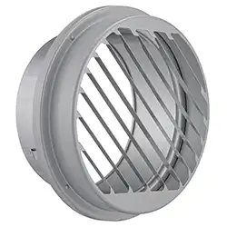 SG150NL10MBL SUS製 厚型グリル φ150 ドラフト対策 斜めガラリ 左吹き