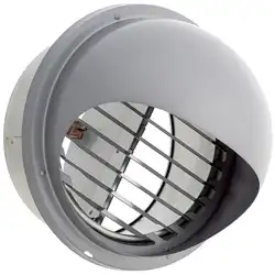 SHG125ADSPR ステンレス製パイプフード 丸型 125φ 横ガラリFD付(後面ヒューズ) 72℃型式