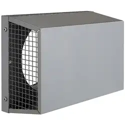 [受注品]ST100A3M SUS製グリル 外風対策 100φ 角型カバー (左右開口) 3メッシュ